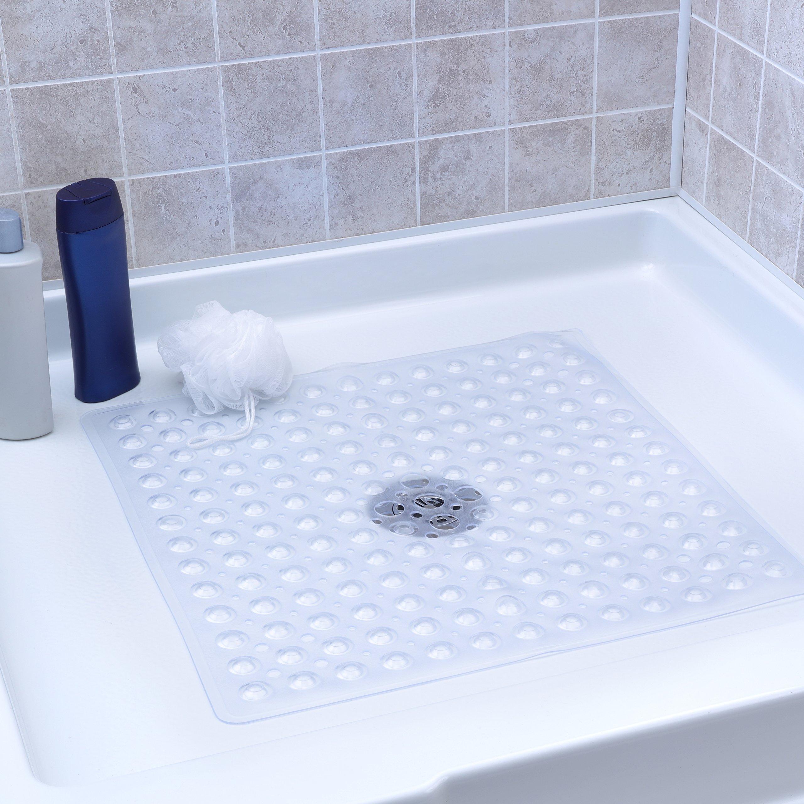SlipX Solutions Clear Square Shower Stall Mat Adds NonSlip Traction (21 SlipX Solutions Clear Square Shower Stall Mat Adds NonSlip Traction (21
