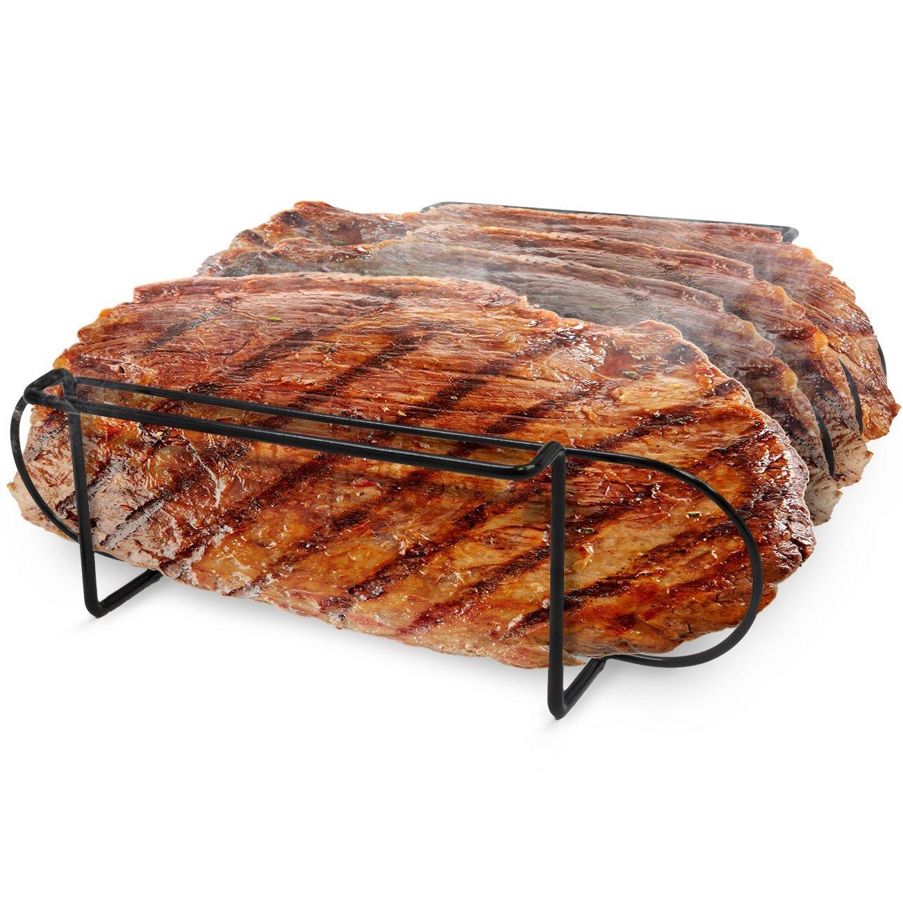 Sorbus NonStick Rib Rack Porcelain Coated Steel Roasting Stand Holds 4 Rib 816485020439 eBay