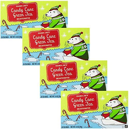 Trader Joe's Candy Cane Green Tea, Decaffeinated 20 Tea Bags, 1.4oz 4 PACK 634949985502 eBay