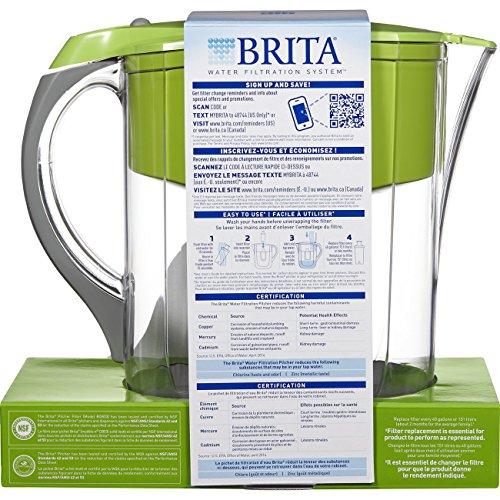 Brita Large 10 Cup Water Filter Pitcher with 1 Standard Filter, BPA