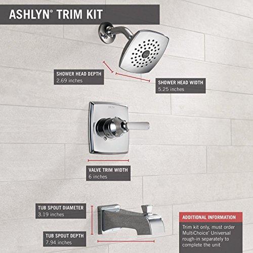 Delta Faucet Ashlyn 14 Series SingleHandle Tub and Shower Trim Kit, Shower eBay